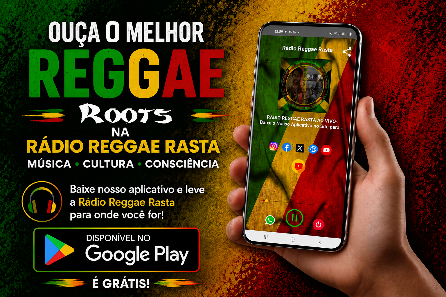 Aplicativo da Radio Reggae Rasta